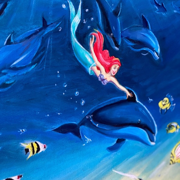 Yoko signed little mermaid painting - Picture 5 of 5